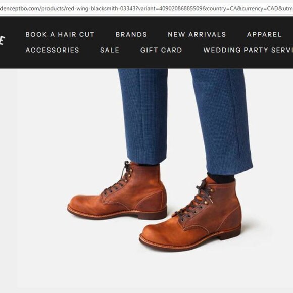 Brown Red Wings Shoes Men's Leather Boots - Only brown shoe for sale made in USA - Picture 9 of 10